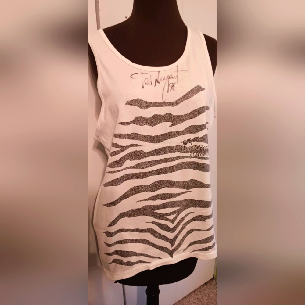 Ted Nugent Autographed Tank Top Medium